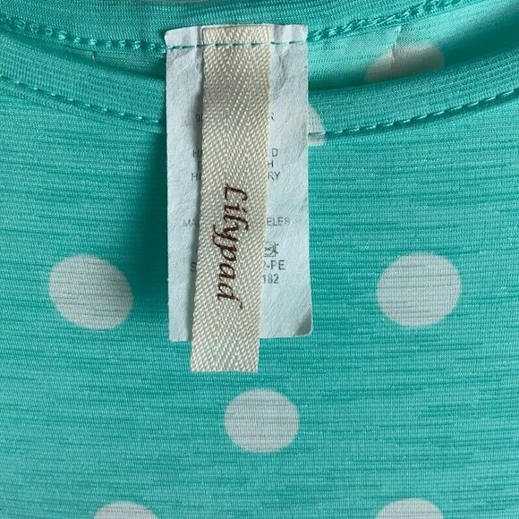 Lilypad Womens Color Block 3/4 Sleeves Top Blouse Lace Crochet Trim Size L - Picture 7 of 8